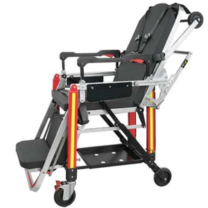 Aluminum alloy ambulance stretcher chair with foldable design and safety belts