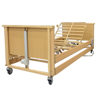 ZQ-BNE8512W-1 Electric Geriatric Care Bed | Adjustable Wooden-Style Electric Nursing Bed for Elderly