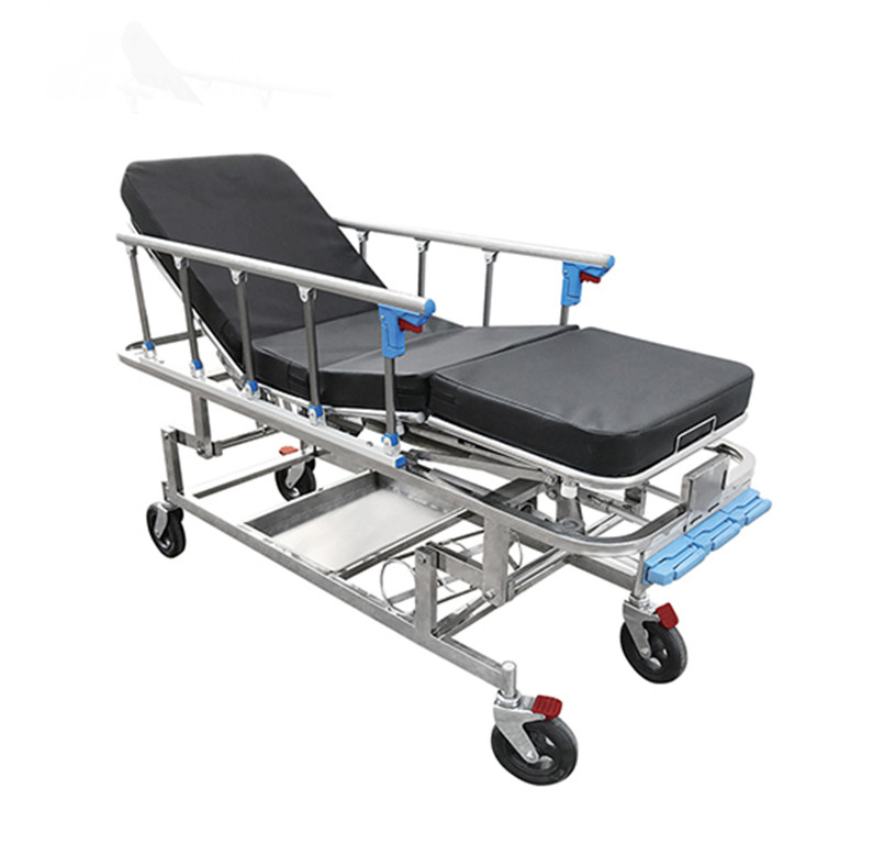 Stainless steel patient transfer stretcher