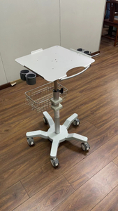 Fixed Height ECG Cart with Metal Basket and Silent Casters for Hospital Use