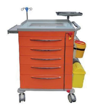 ZQ-E670-C13 Lightweight Aluminum Emergency Cart with Drawers – Durable and Mobile Medical Storage