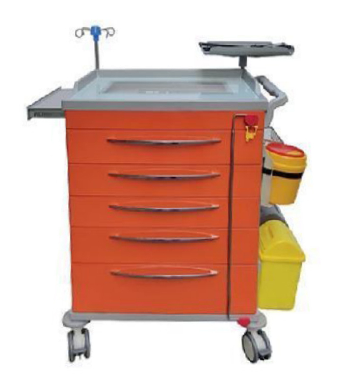 Aluminum Emergency Cart with Drawers 