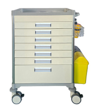 ZQ-MT650-B12 Lockable Quiet Medical Treatment Cart with 6 Drawers & Aluminum Body