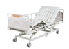 Affordable electric hospital bed with height adjustment, CPR, aluminum side rails, and stamping surface