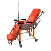 ambulance stretcher trolley with chair conversion and safety belts