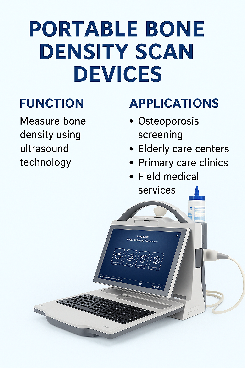 China portable ultrasound bone densitometer bone scan equipment manufacturer