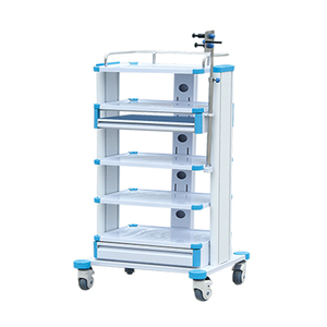 Hospital Mobile Endoscopy Trolley Medical Equipment Cart with Casters