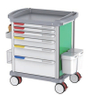 Hospital Luxurious Abs Medication Nursing Trolley With Treatment Cart