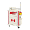 ABS emergency treatment cart featuring extendable IV pole