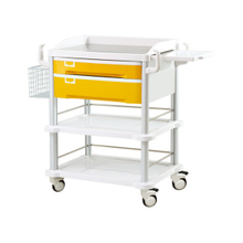 ZQ-CT580-15T Ergonomic Aluminum Medical Treatment Trolley with Slide-Out Trays 