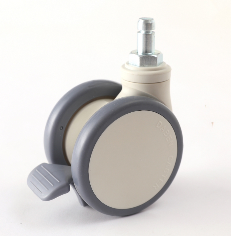 3 inch/4 inch/ 5 inch Threaded Stem Double Wheels Medical Caster Wheels for Equipment