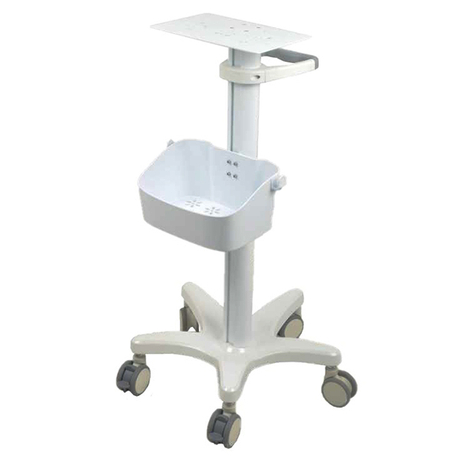 Mobile Medical Patient Monitor Cart with Lockable Wheels