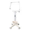 Ventilator trolley with locking wheels and die-cast base for ICU