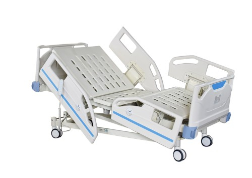 ICU hospital bed with emergency stop button and TR tilt
