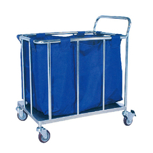 ZQ-WT-09 Stainless Steel Medical Laundry Waste Collecting Trolley Manufacturer