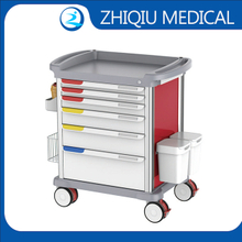 ZQ-MT-840-02H ABS Medicine Trolley with Lockable Drawers for Hospitals