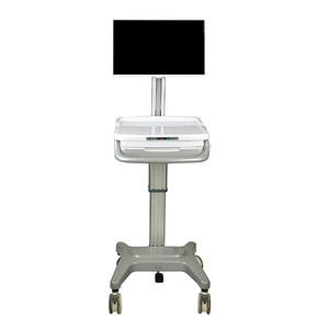 Adjustable Medical Computer Workstation Cart with Monitor and Drawer
