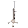channel mobile infusion pump cart with aluminum base, cable hooks, and integrated power system for hospital use