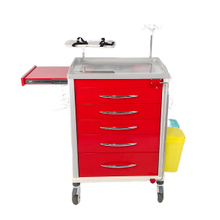ZQ-ET660-02P Multi-Layer Drawer Emergency Trolley with Transparent Top for Emergency Room