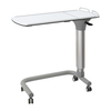 Compact Laminate Tilted medical bedside table with Aluminum column