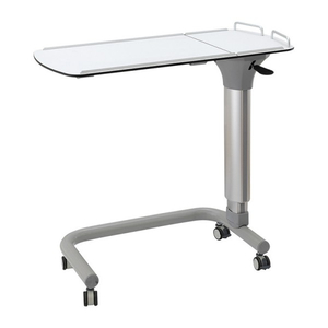 Compact Laminate Tilted medical bedside table with Aluminum column